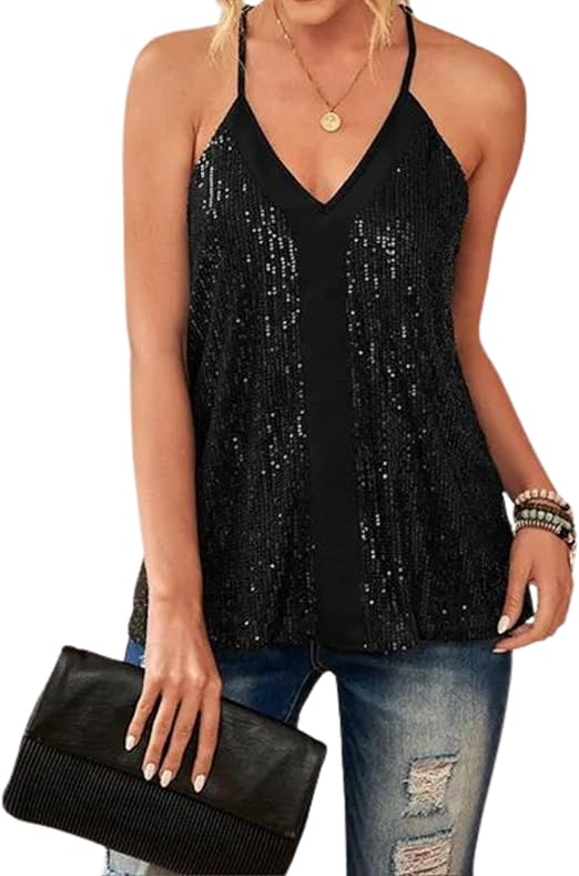 Gajess Glitter Camisole 黒 ブラック Glitter Camisole Dress | Gajess